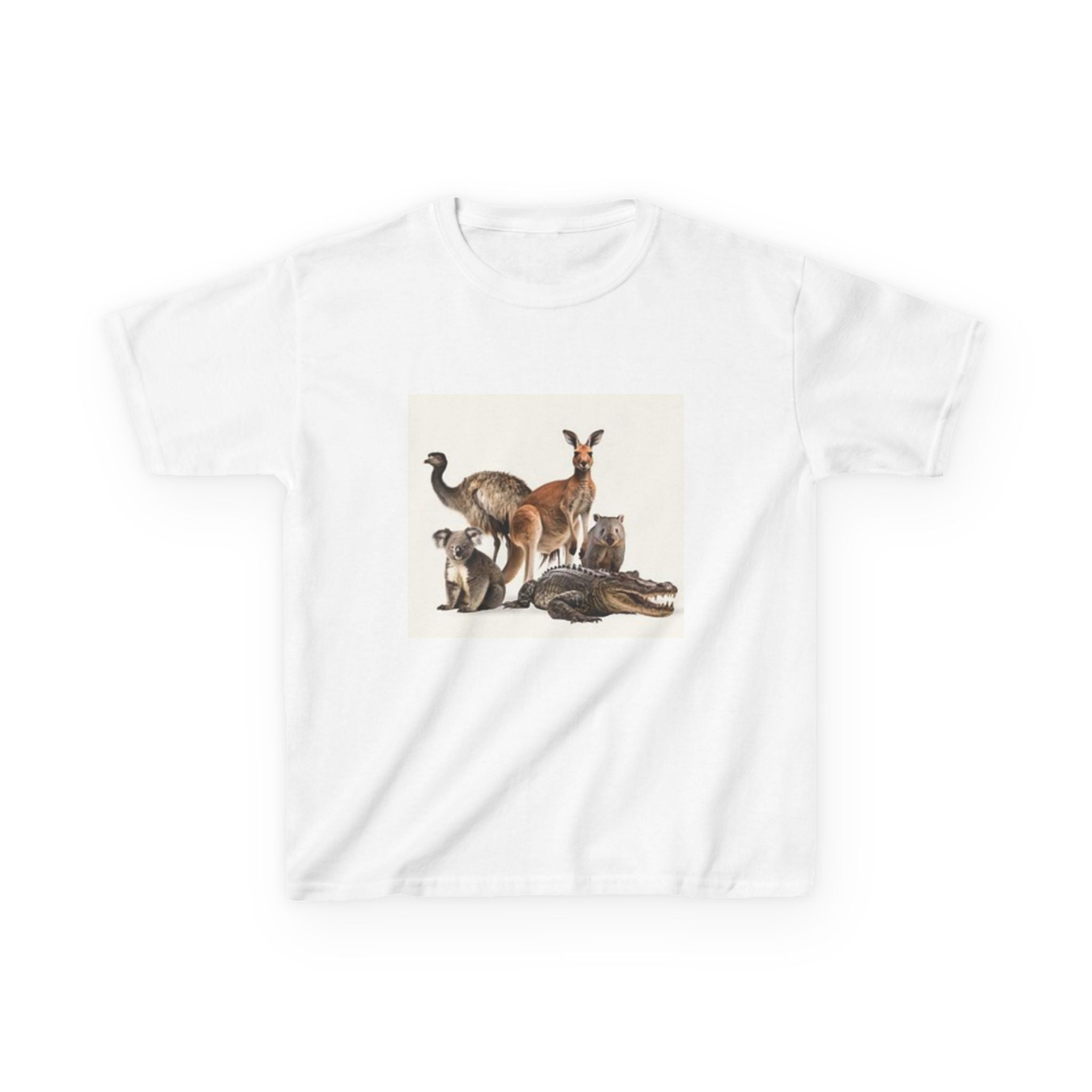 Kids Kangaroo Graphic Tee — Australian Wildlife Animal Print for Children