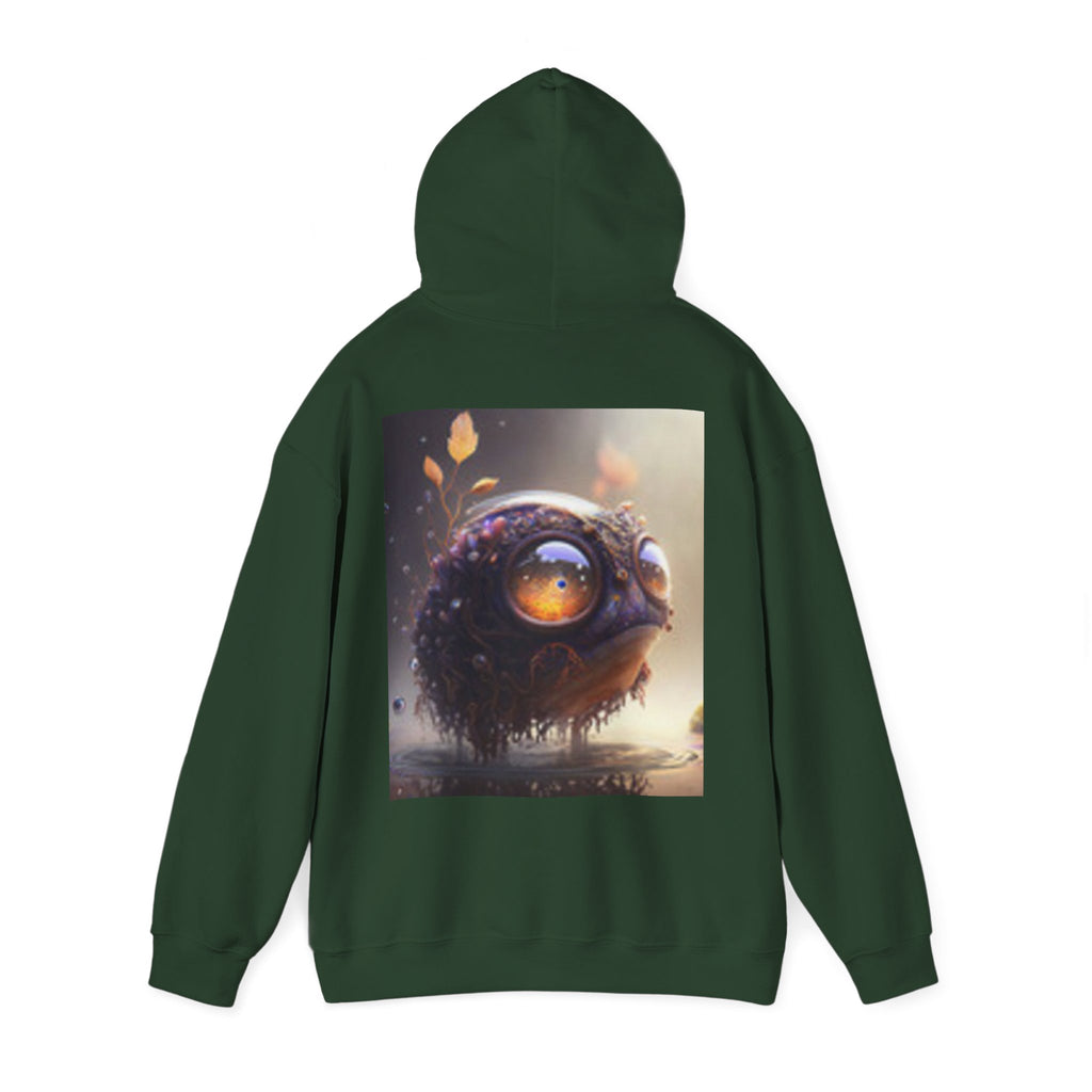 Cute Fuzzy Creature Hoodie – Whimsical Big-Eyed Monster Art Sweatshirt