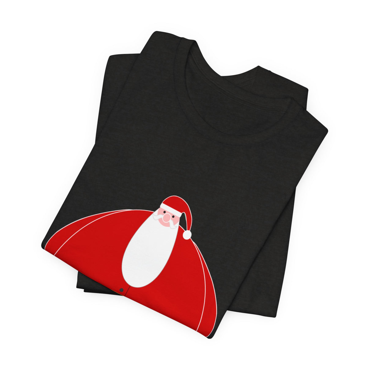Santa Claus Graphic Tee — Cute Round Santa Christmas T-Shirt