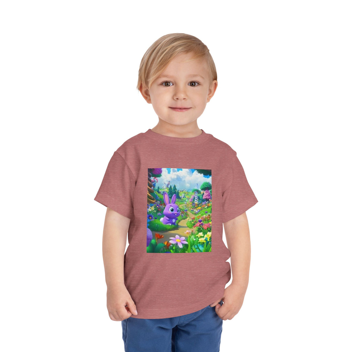 Toddler Tee — Colorful Bunny Garden Kids T‑Shirt
