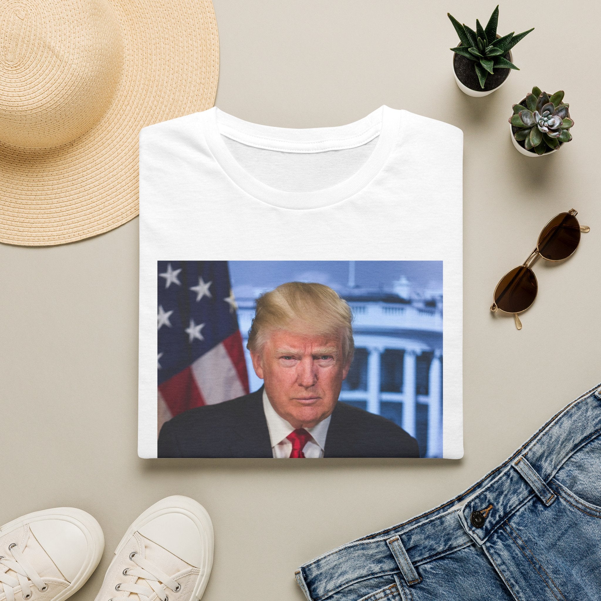 T-shirt Président Donald J TRUMP — T-shirt Drapeau Patriotique