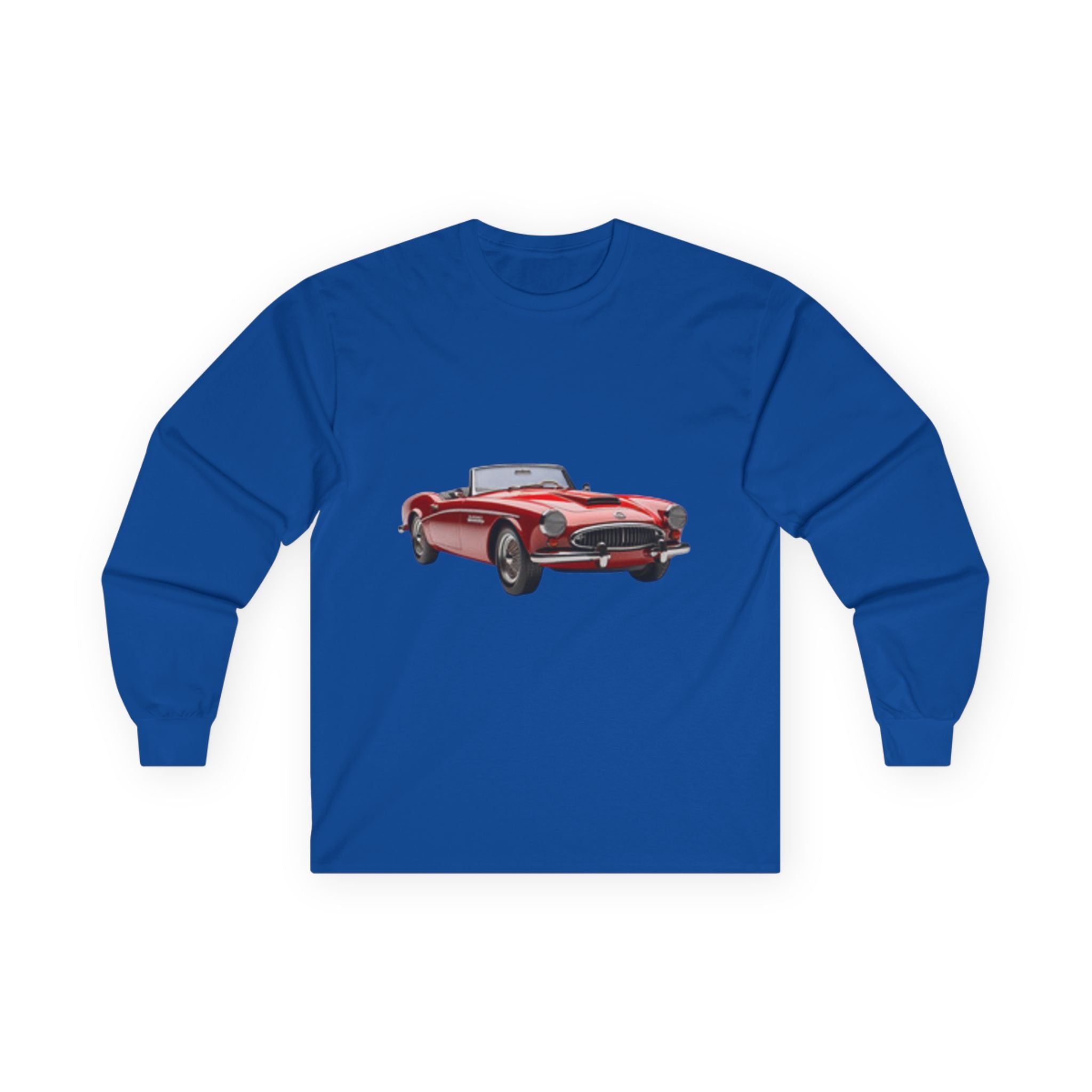 Classic Red Convertible Long Sleeve T-shirt — Vintage Sports Car Graphic