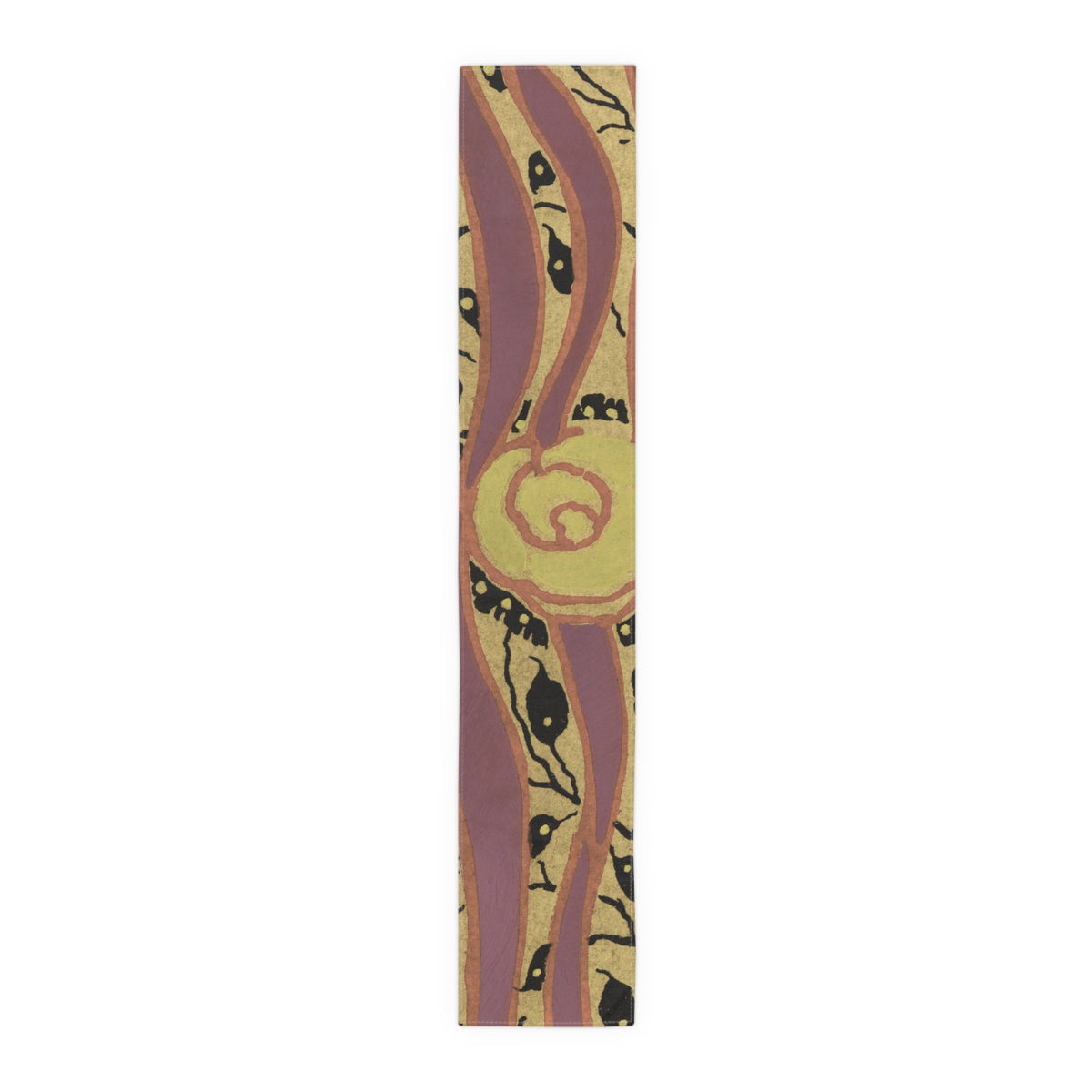 Floral Vintage Swirl Table Runner — Decorative Cotton-Poly Dining Accent