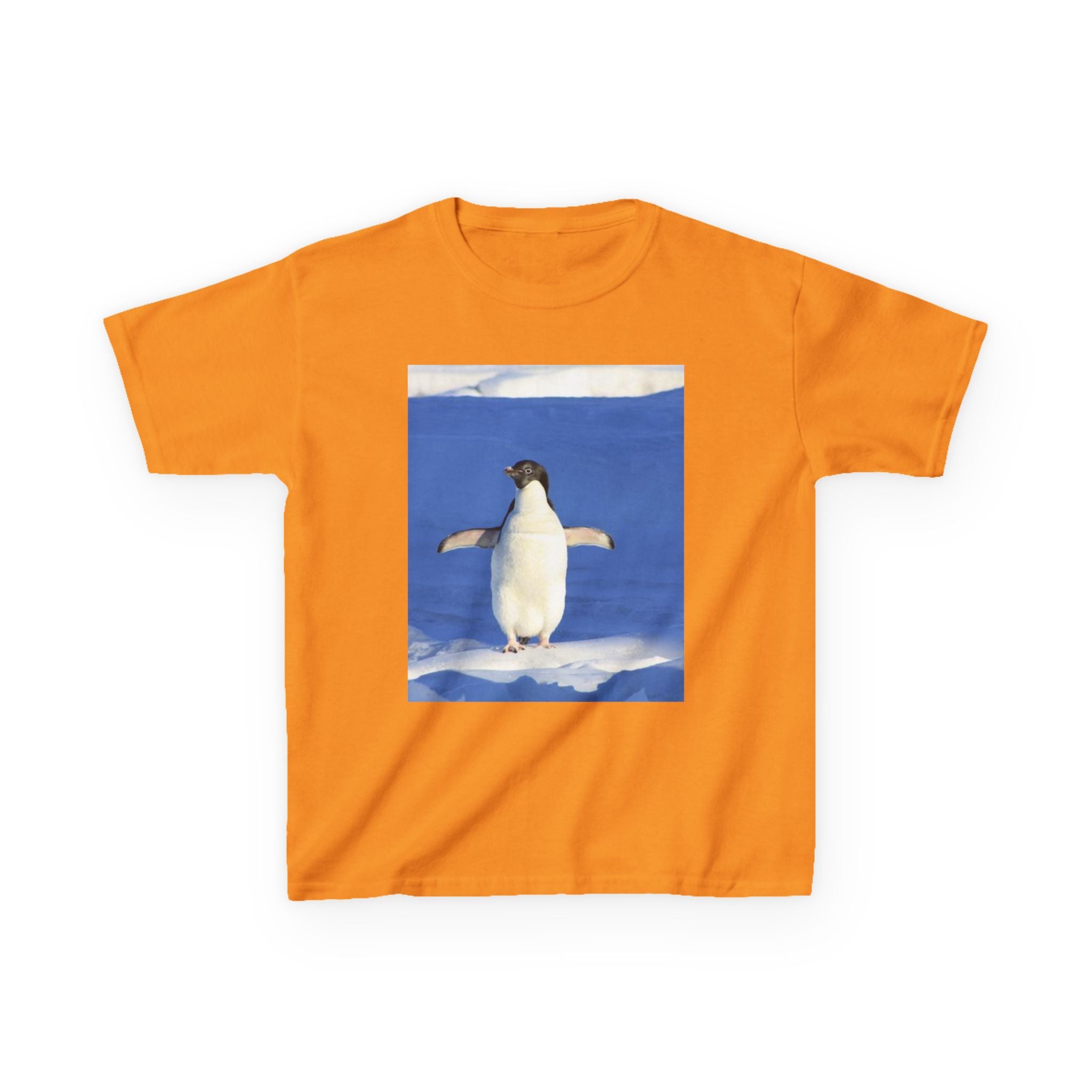 T-shirt Enfant Manches Courtes Motif Pingouin et Fleur Fantaisie – T-shirt Amusant Animaux et Motifs Floraux Colorés pour Enfants