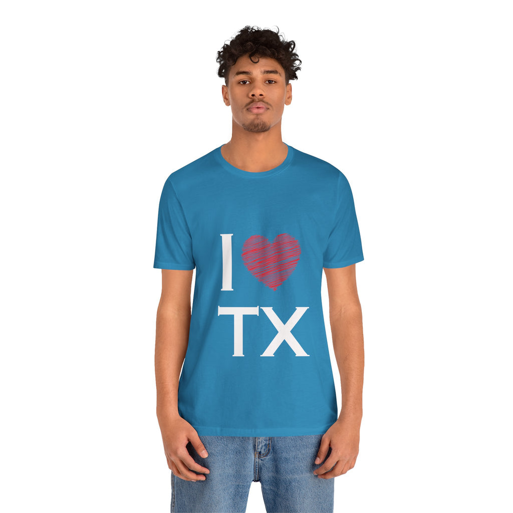 I  Love TX T-Shirt - Texas Love Graphic Tee