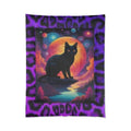Black Cat Sunset with Purple Animal Print Comforter - Lightweight Cozy Bedding for All Seasons