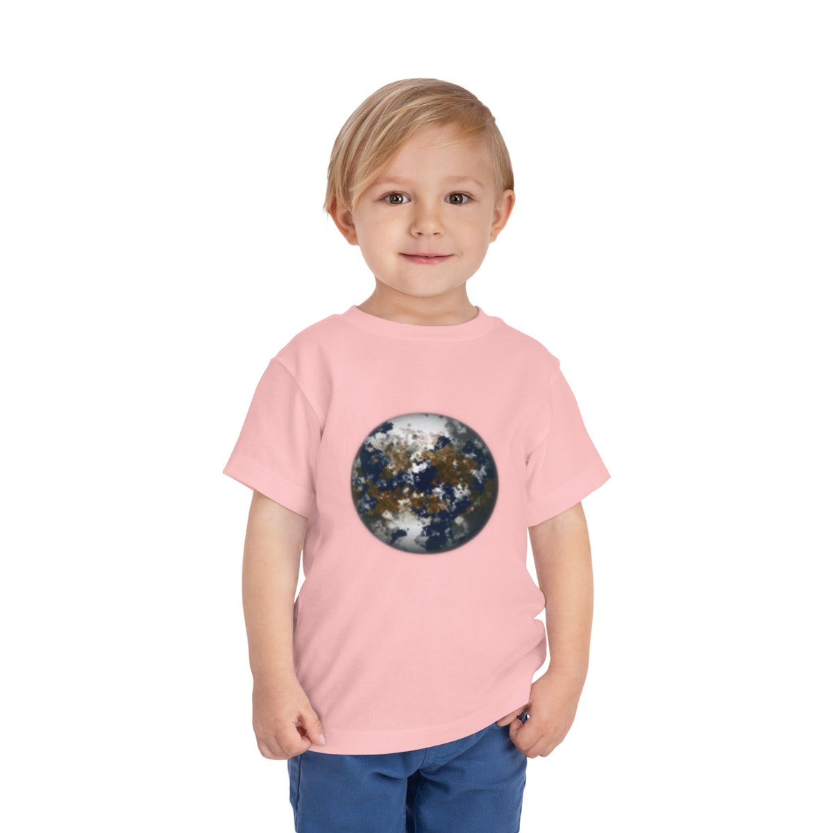 Toddler Tee with Earth Globe & Earth Facts Graphic — Kids Space & Nature Shirt