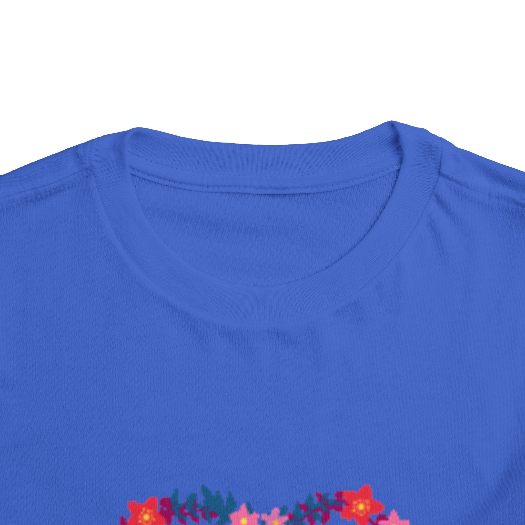 Toddler Tee — Floral Heart Graphic Kids' Short Sleeve Shirt