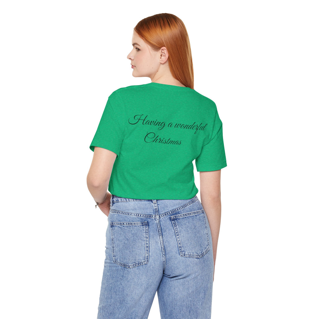 Christmas Tree Vintage Scene Tee — Holiday Village Carriage Design