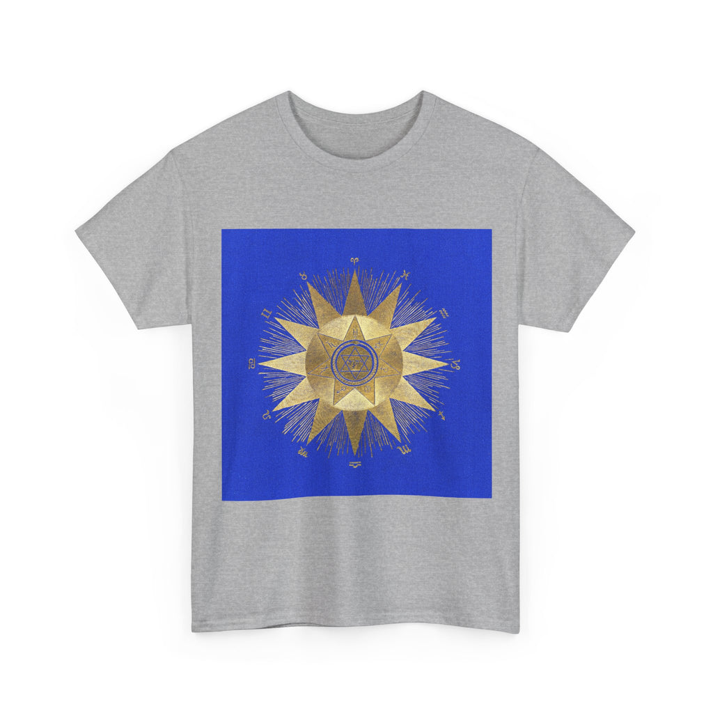Gold Sunburst Compass T‑Shirt — Nautical Star Graphic Tee