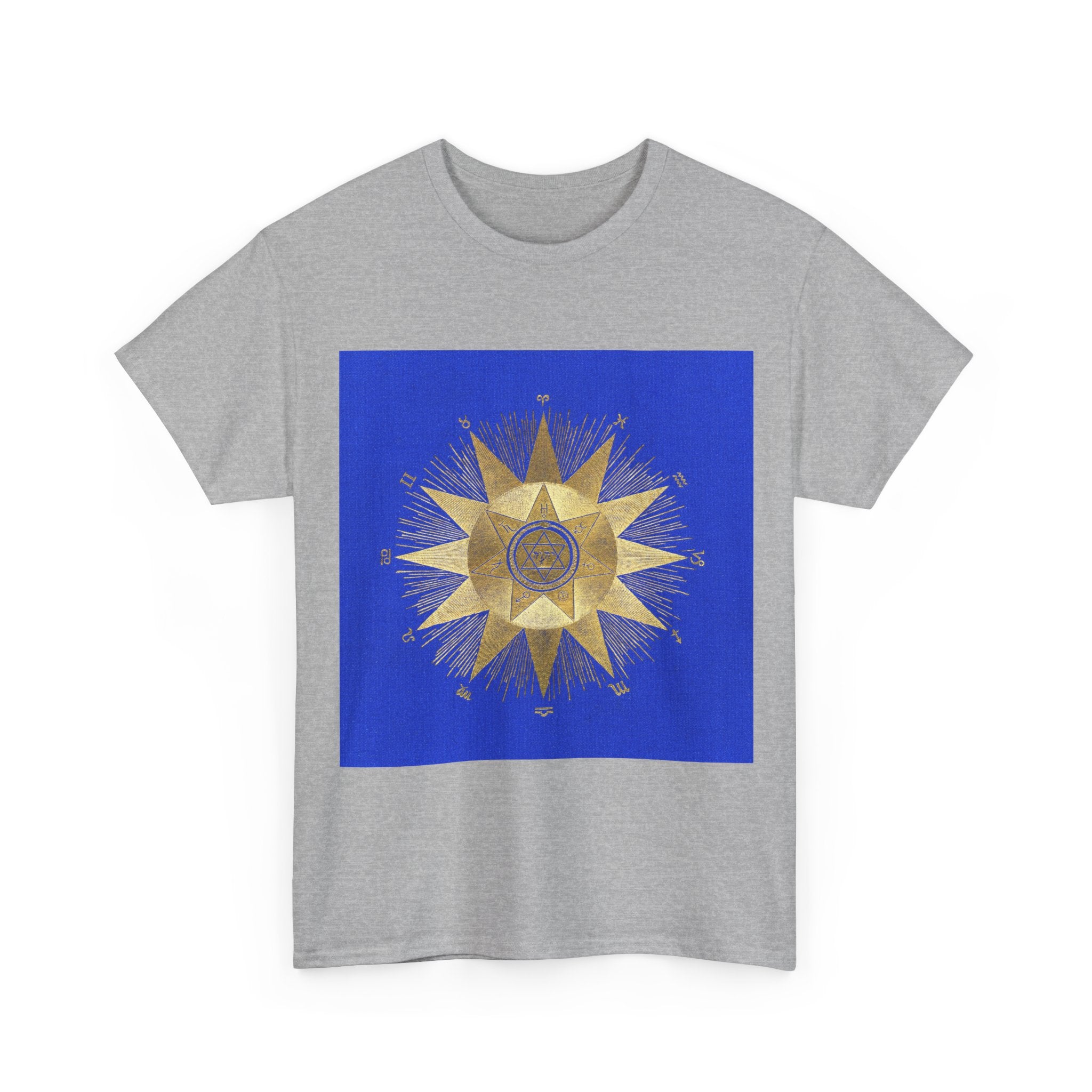 Gold Sunburst Compass T‑Shirt — Nautical Star Graphic Tee