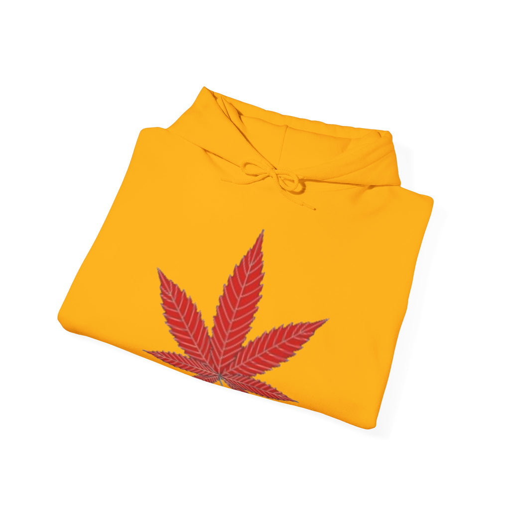 Marijuana Leaf Hoodie with Two Men Angry — Casual Streetwear Pullover