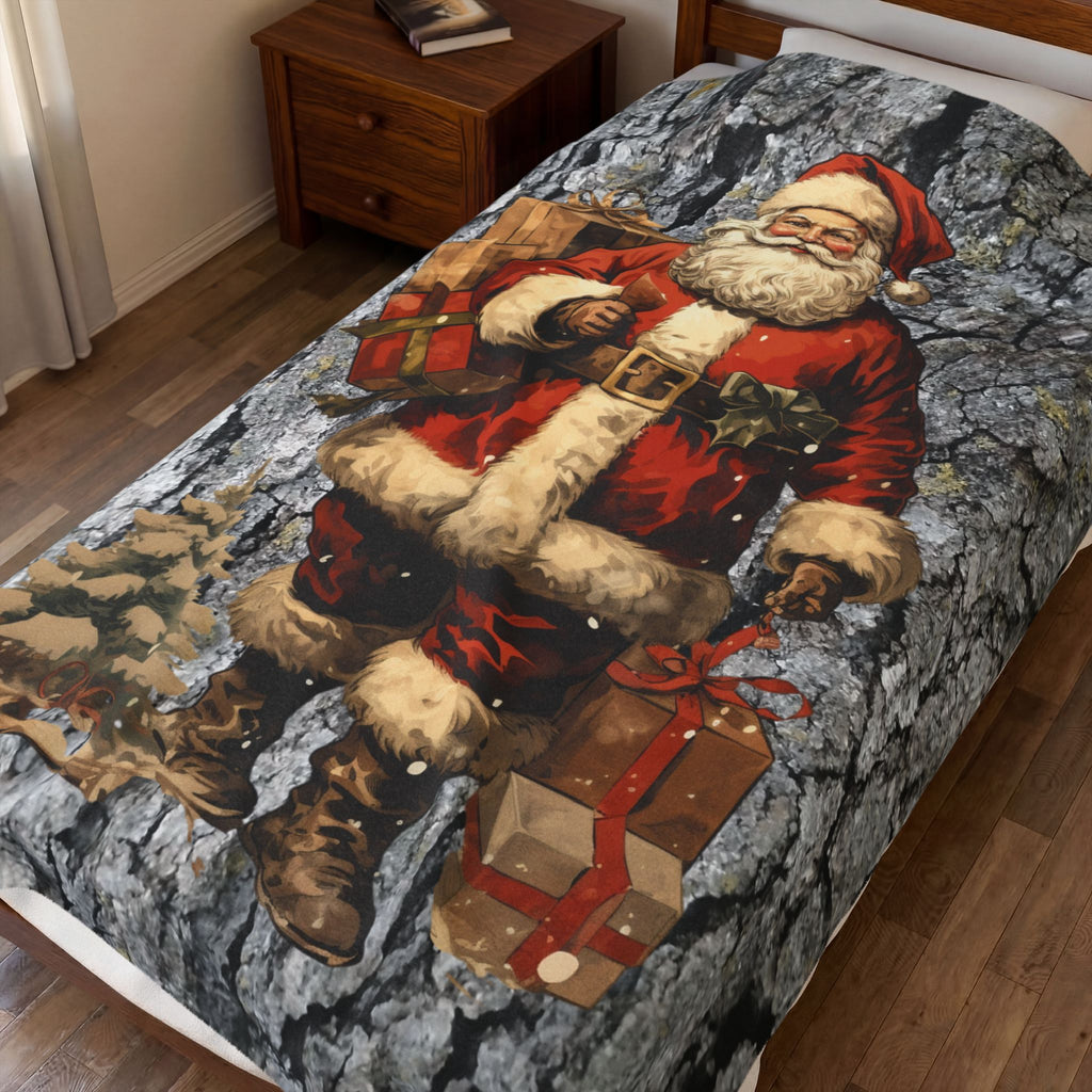 Santa Claus Plush Velveteen Blanket