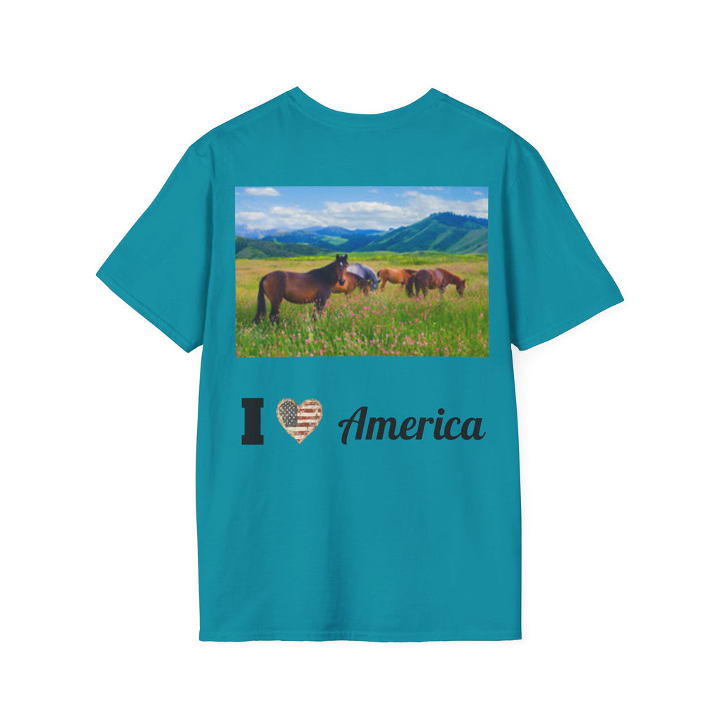 Patriotic Eagle T-Shirt — American Flag Bald Eagle I Love America!
