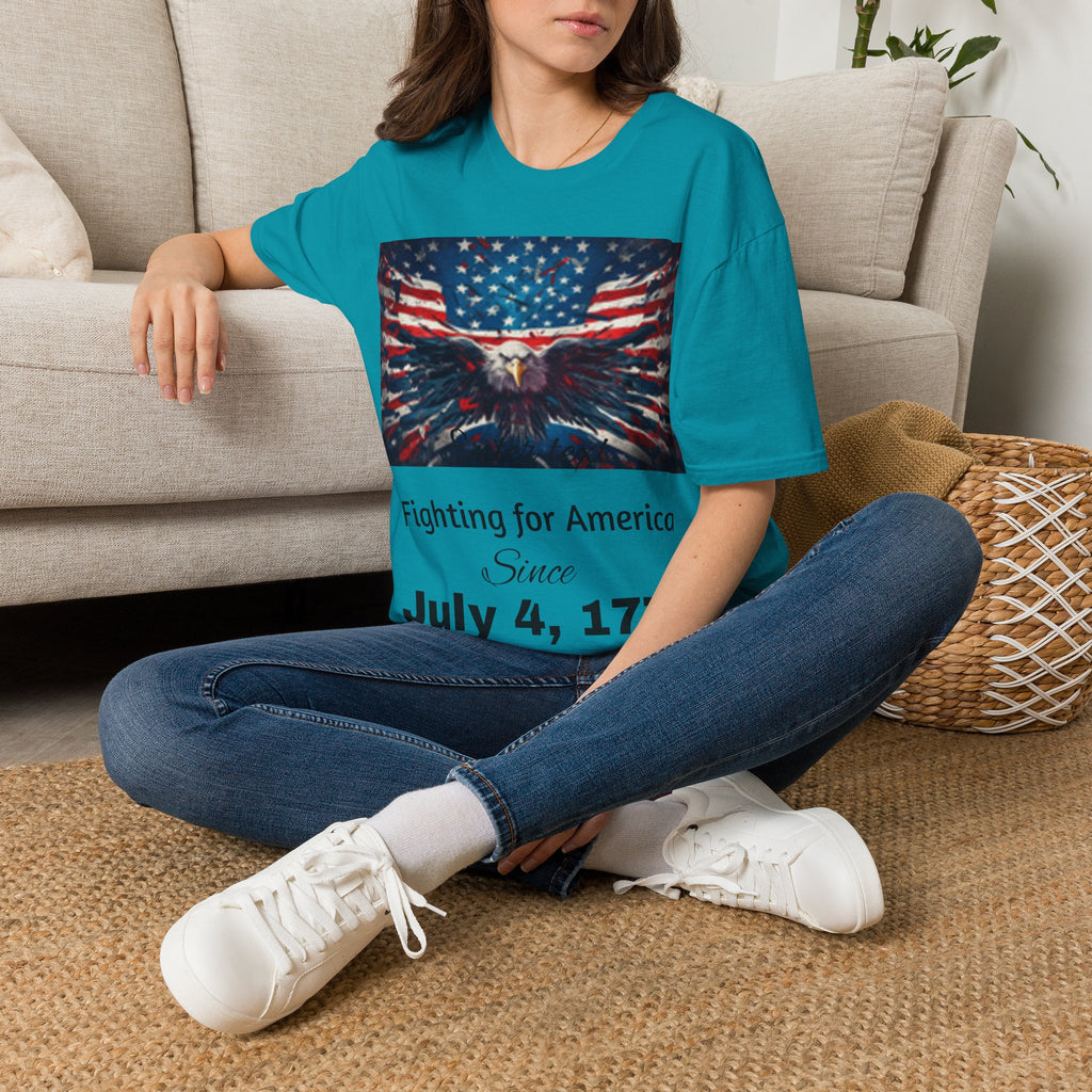 Patriotic Eagle T-Shirt — American Flag Bald Eagle I Love America!