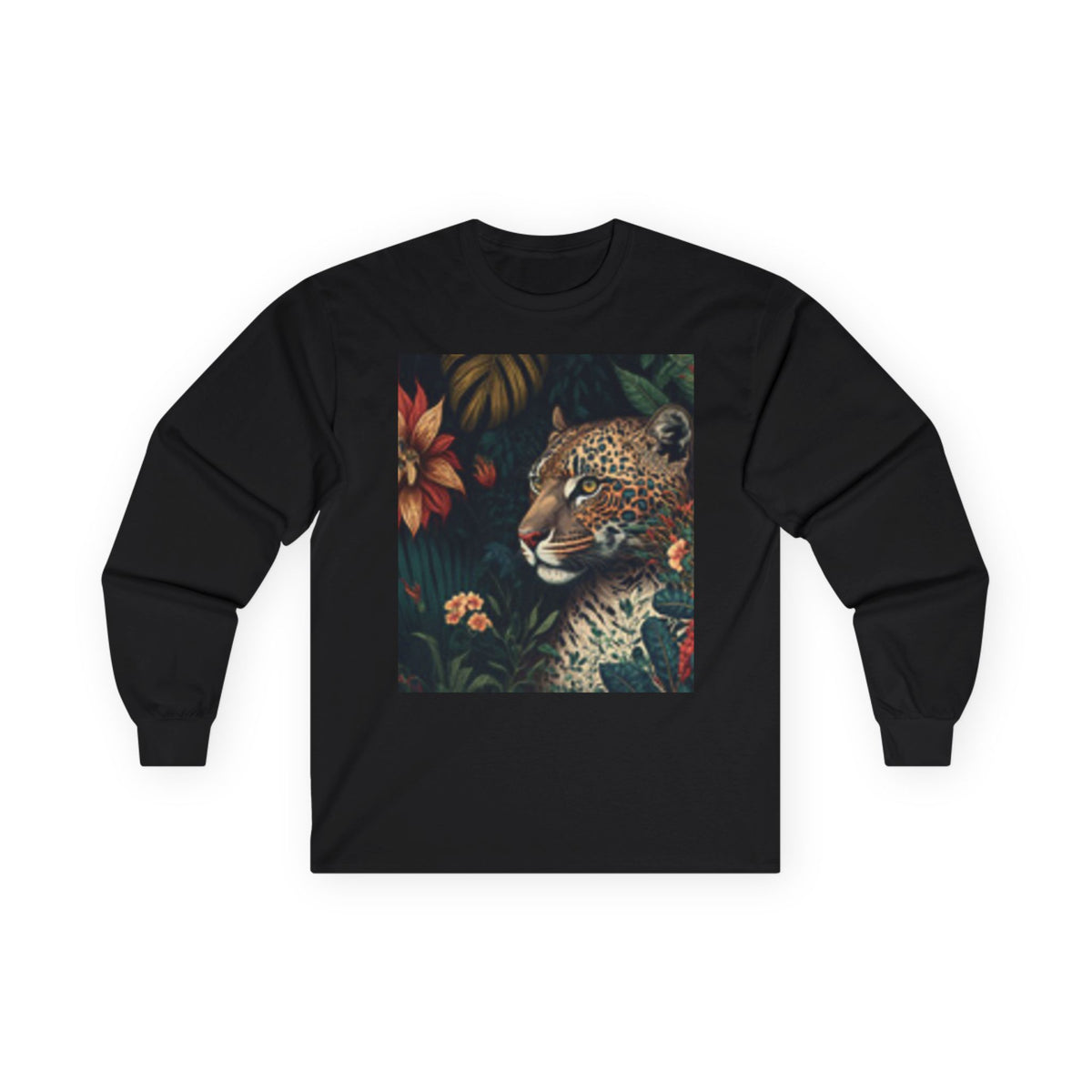 Leopard Jungle Floral Long Sleeve Tee