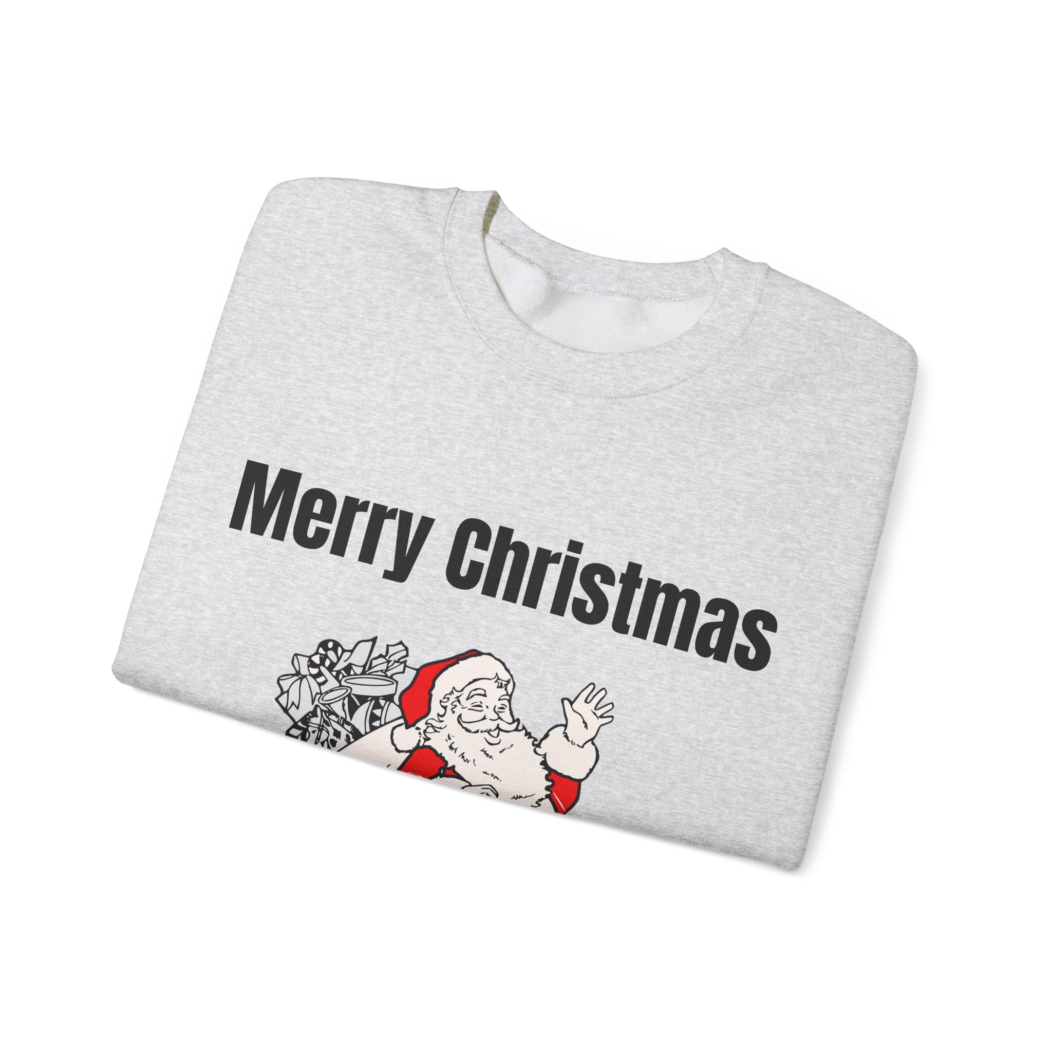 Christmas Santa Sweatshirt — Vintage Santa with Gifts Holiday Crewneck