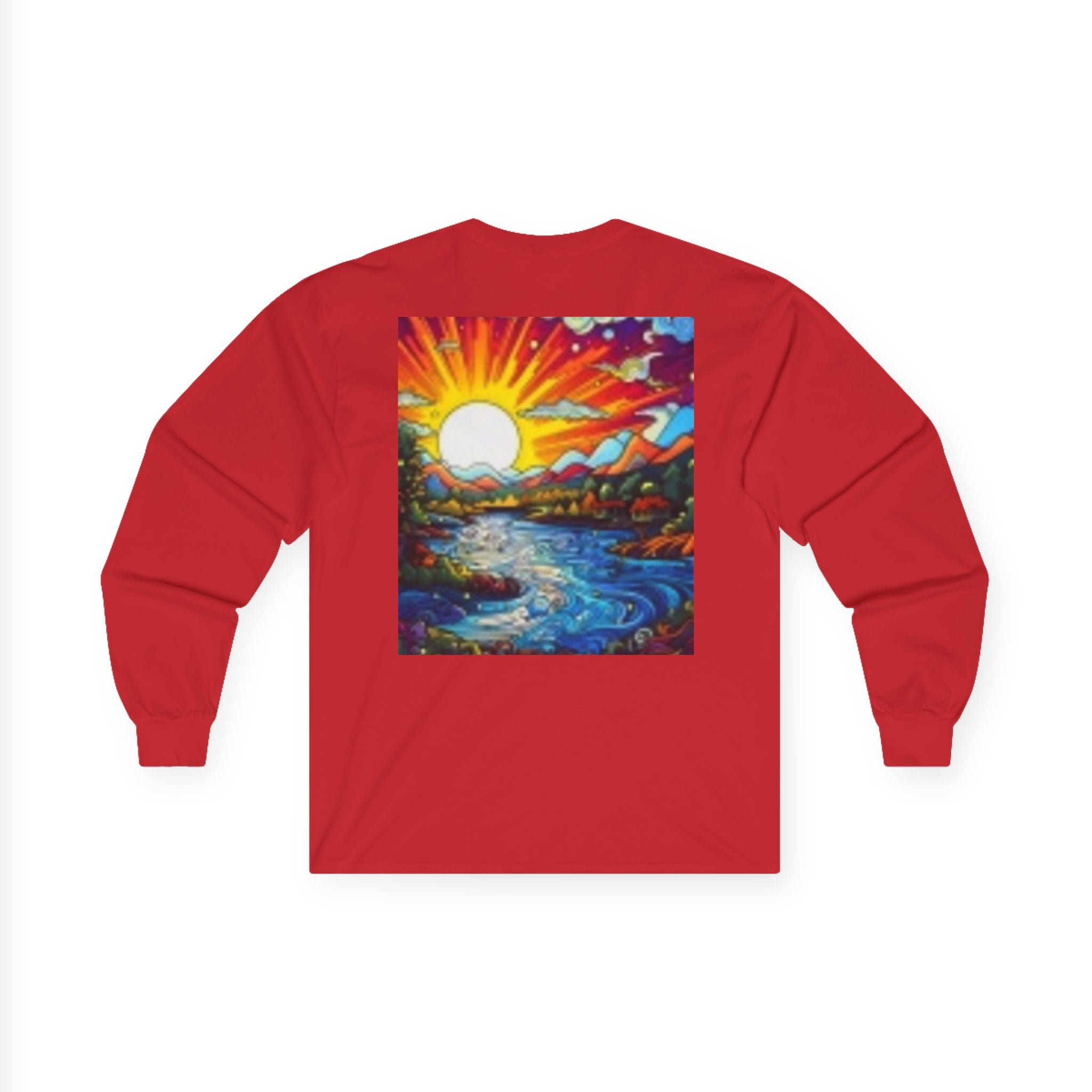 Classic Red Convertible Long Sleeve T-shirt — Vintage Sports Car Graphic