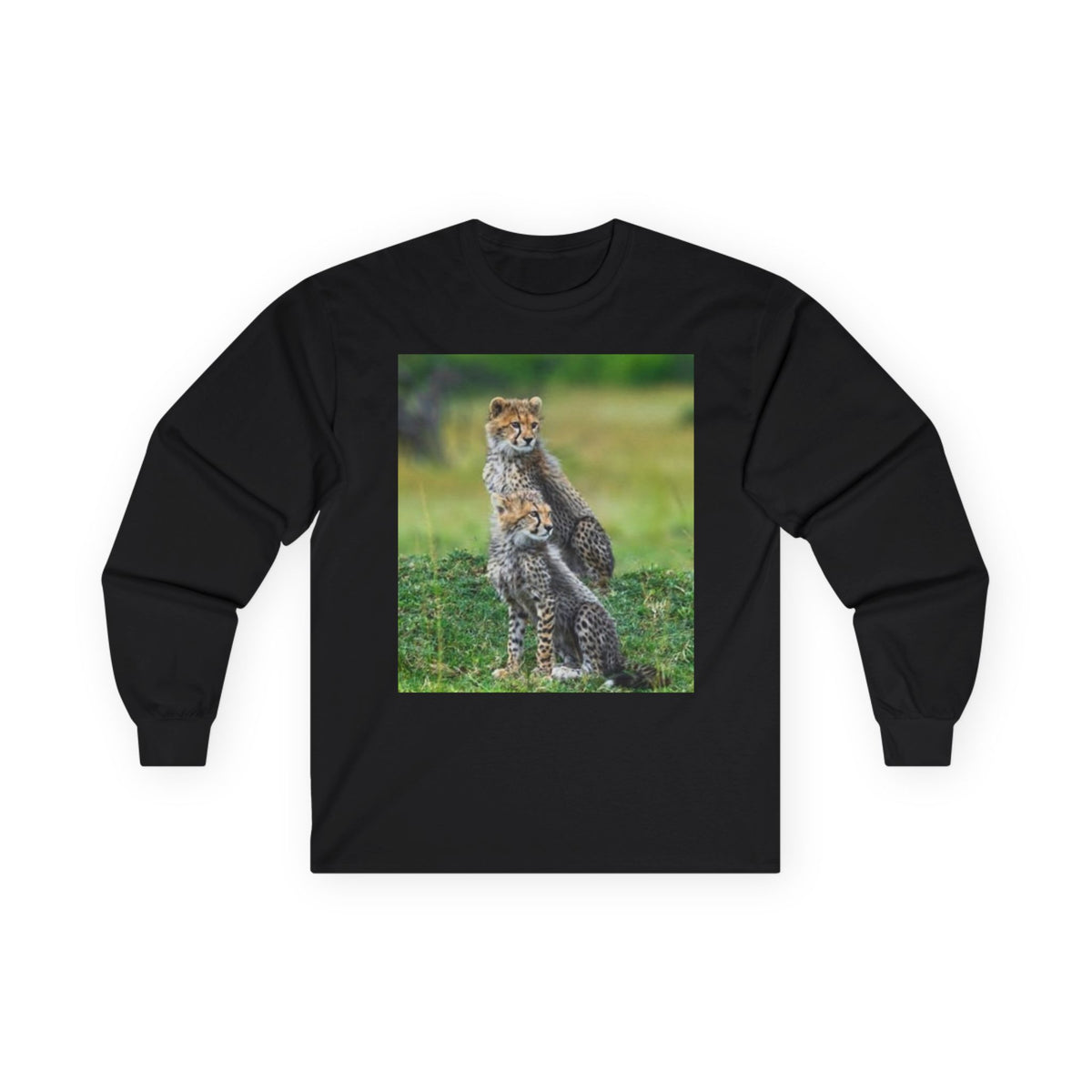 Cheetah Cubs Photo Long Sleeve Tee
