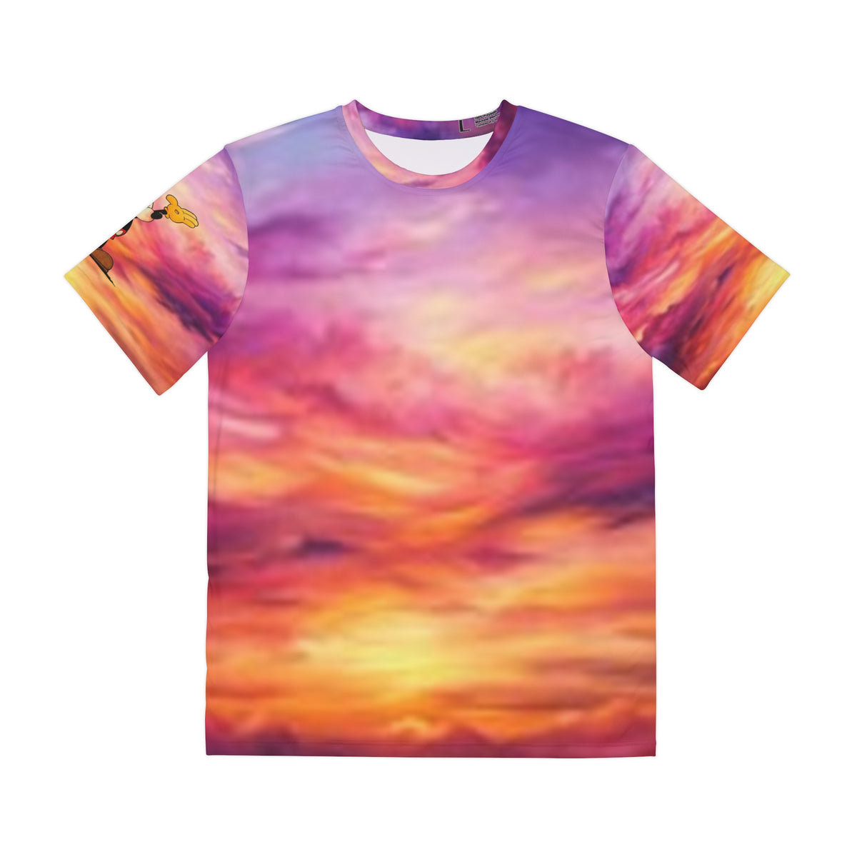 Mickey Mouse Colorful Clouds Men's Polyester Tee