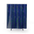 Blue Meadow Shower Curtain — Artistic Wildflower Bathroom Decor