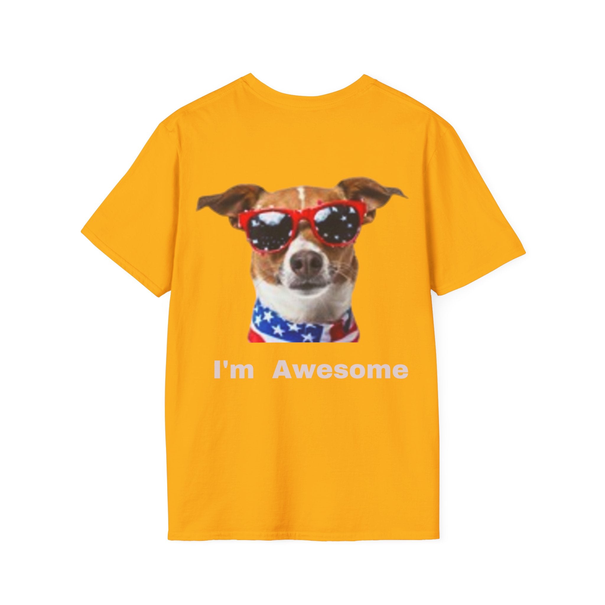 T-shirt Chien Rétro Fleur Lunettes de Soleil "Peace & Love"