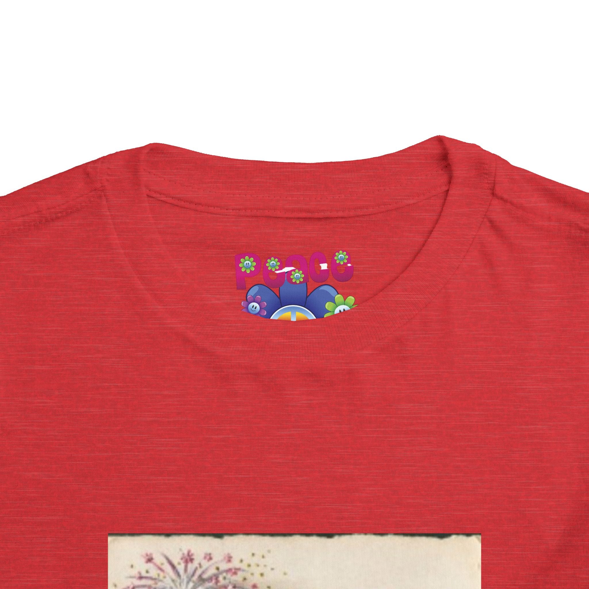 Toddler Short Sleeve T-shirt USA Flag & Cartoon Dogs