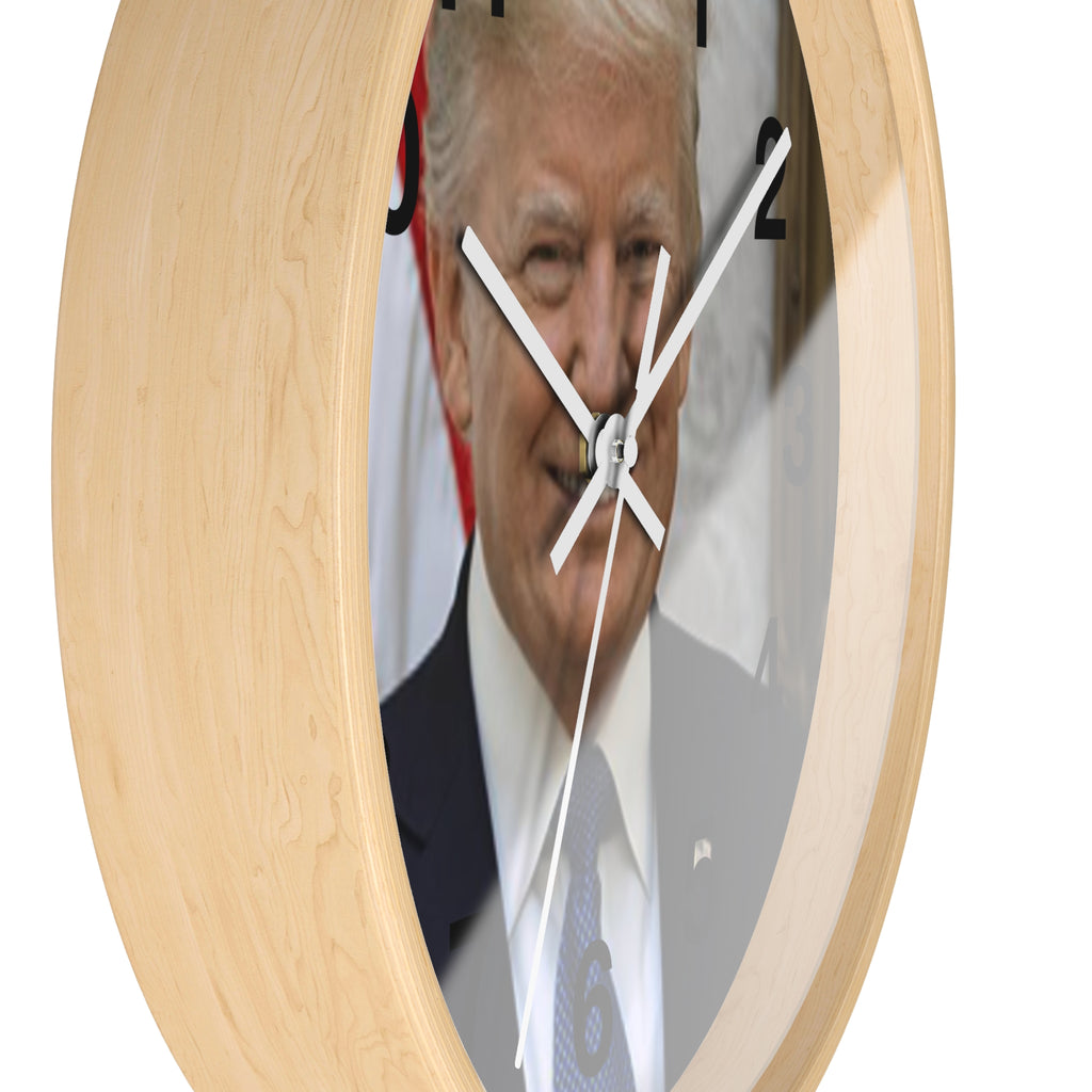 Wall Clock President Donald Trump 47th President AMERICA