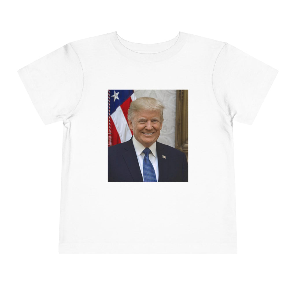 Toddler Tee with Patriotic Portrait & Flag Graphic