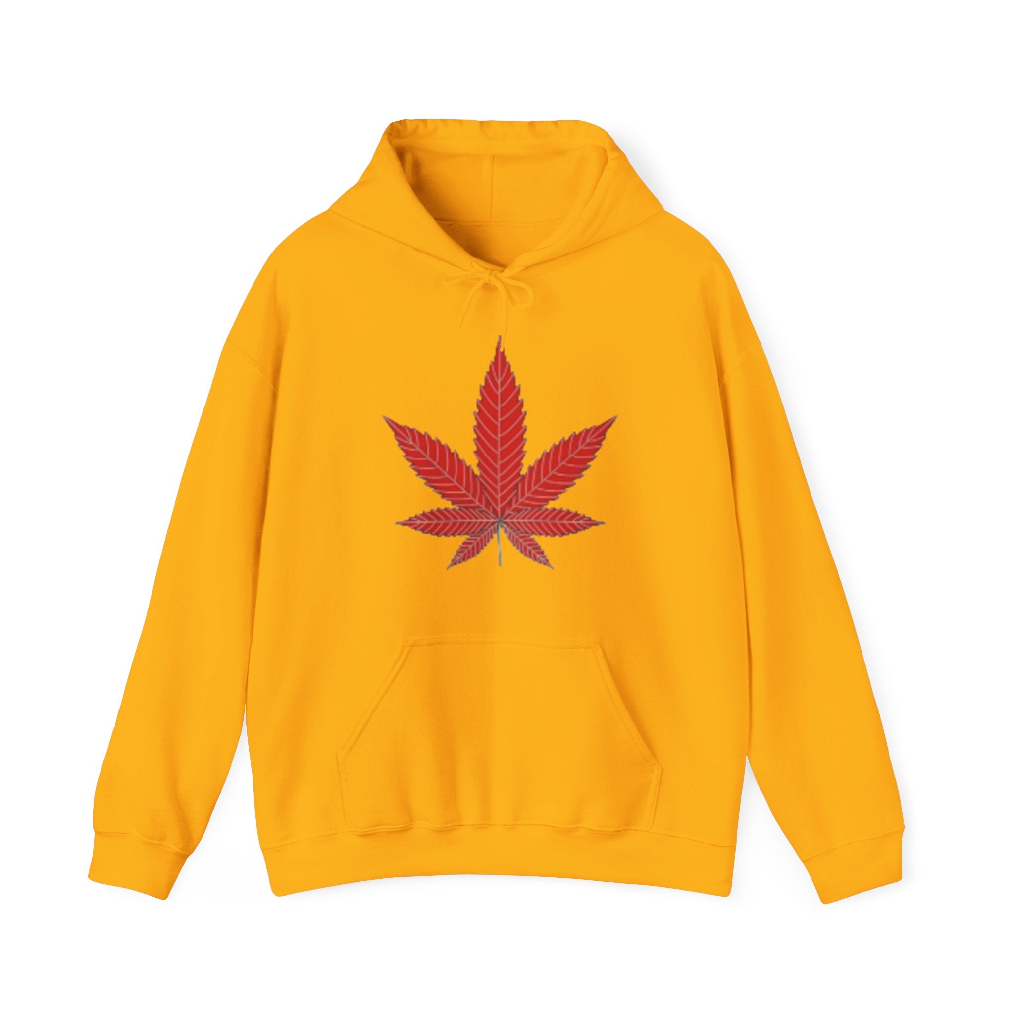Sweat à capuche feuille de marijuana avec deux hommes en colère — Pull streetwear décontracté