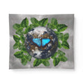 Earth From Space Leaves Blue Butterfly & Earth Facts Cotton Comforter