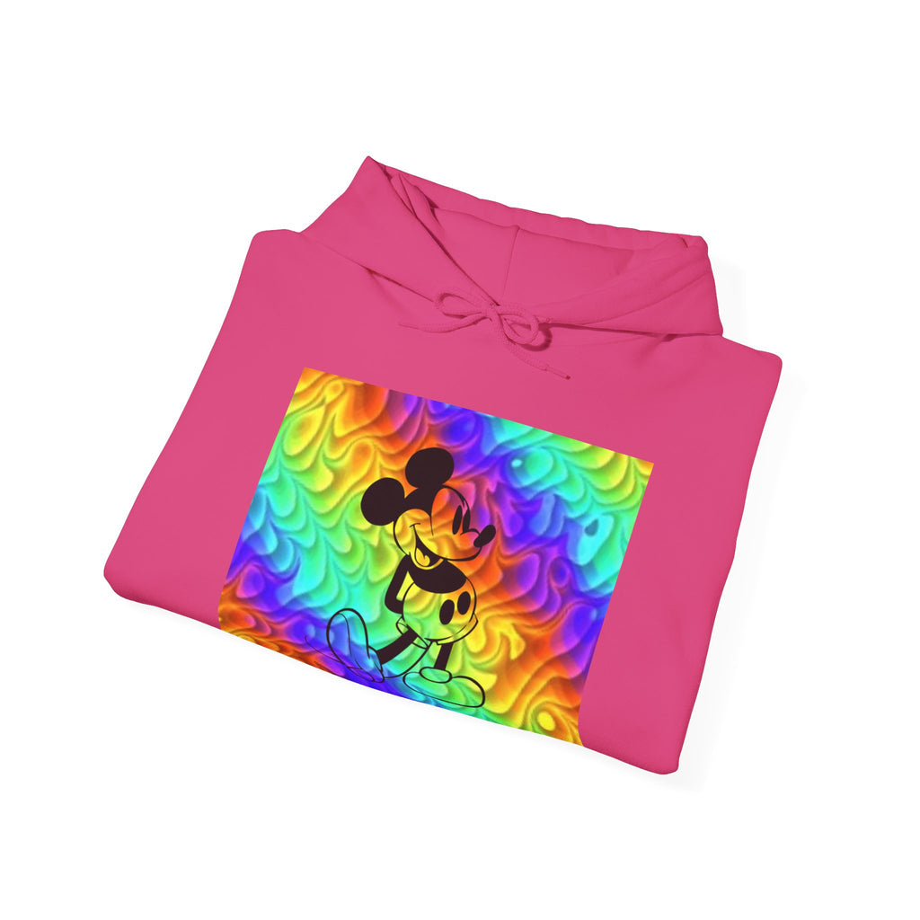 Mickey Mouse Rainbow Colors Unisex Heavy Blend Hooded Sweatshirt Warm & Cozy