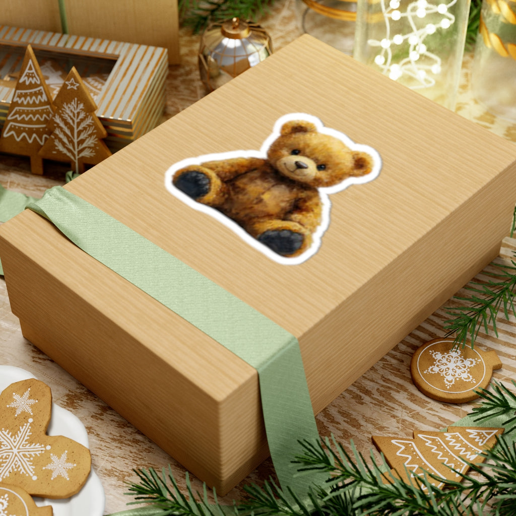 Teddy Bear Sticker — Cute Plush Toy Decal for Laptops, Water Bottles & Gifts