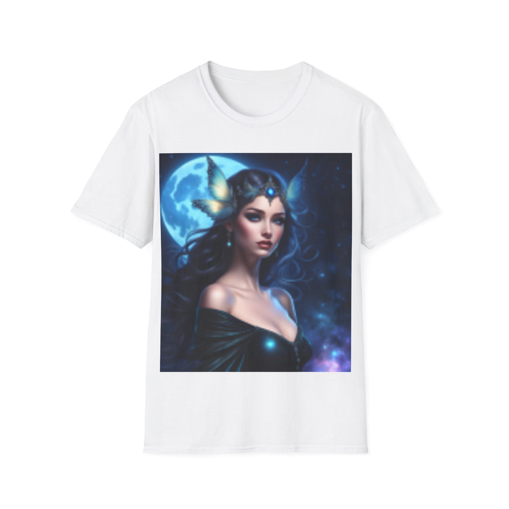 Moonlit Sorceress T‑Shirt — Fantasy Goddess Portrait Tee