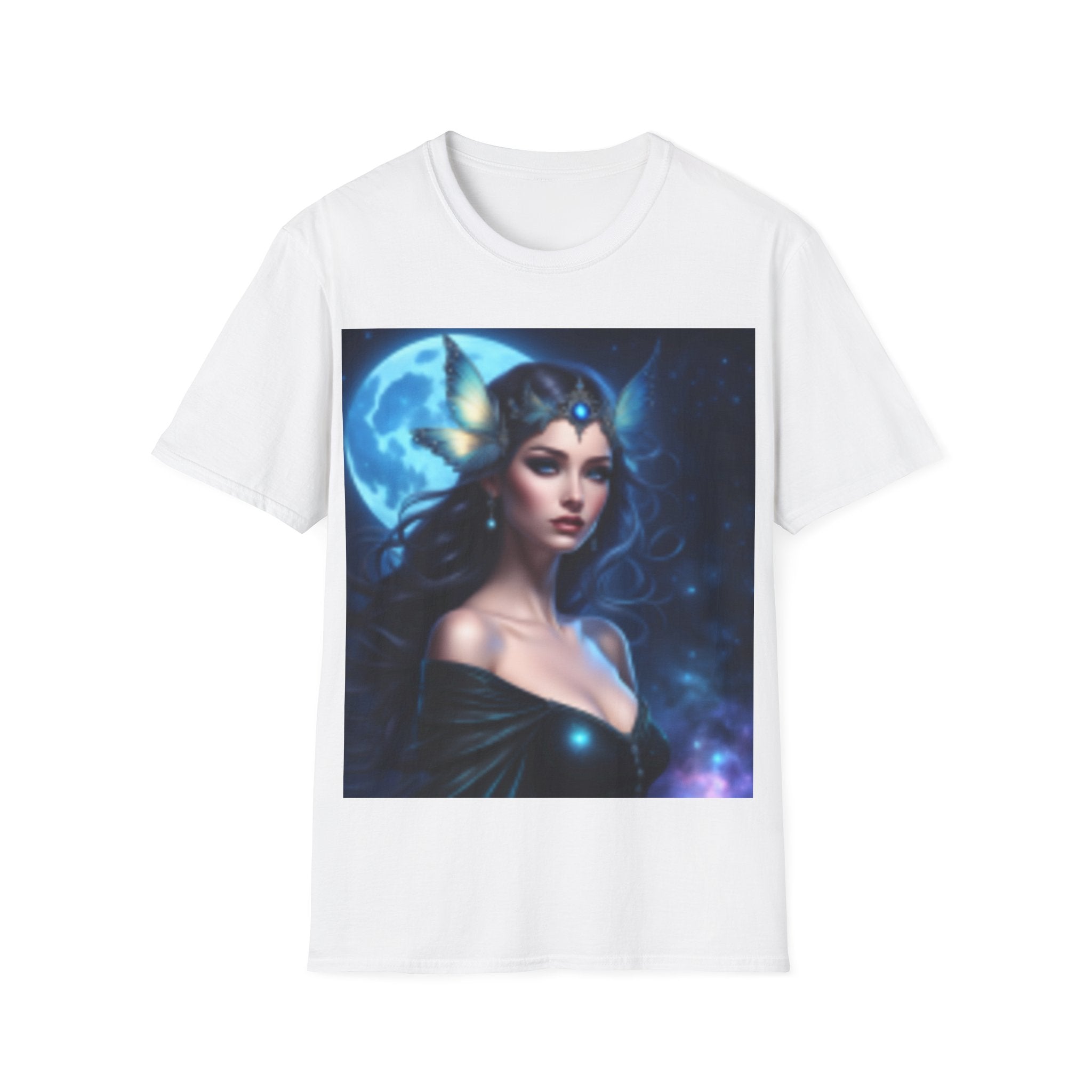 Moonlit Sorceress T‑Shirt — Fantasy Goddess Portrait Tee