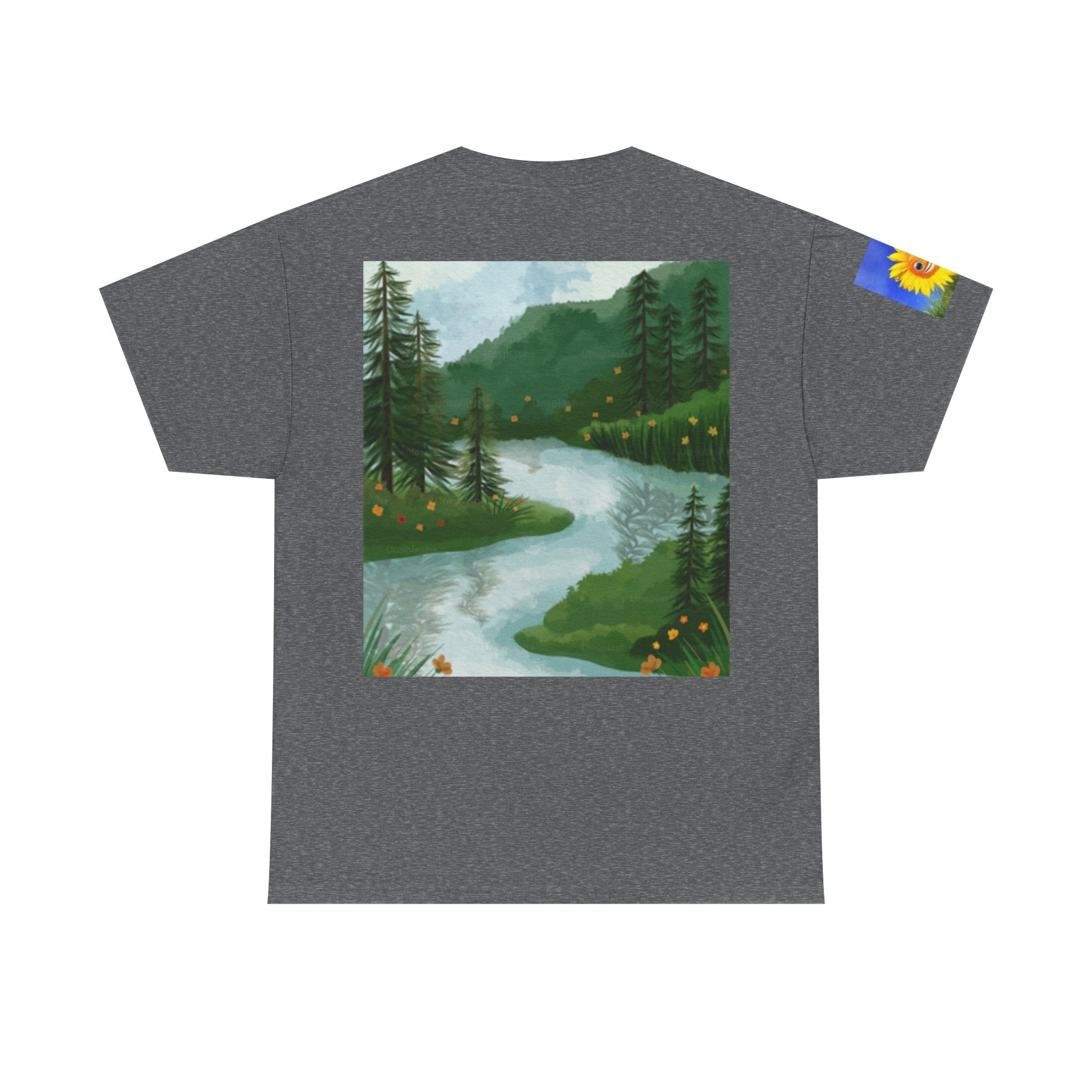 T-Shirt — Desert Turtle & Scenic River Vintage Nature Artwork