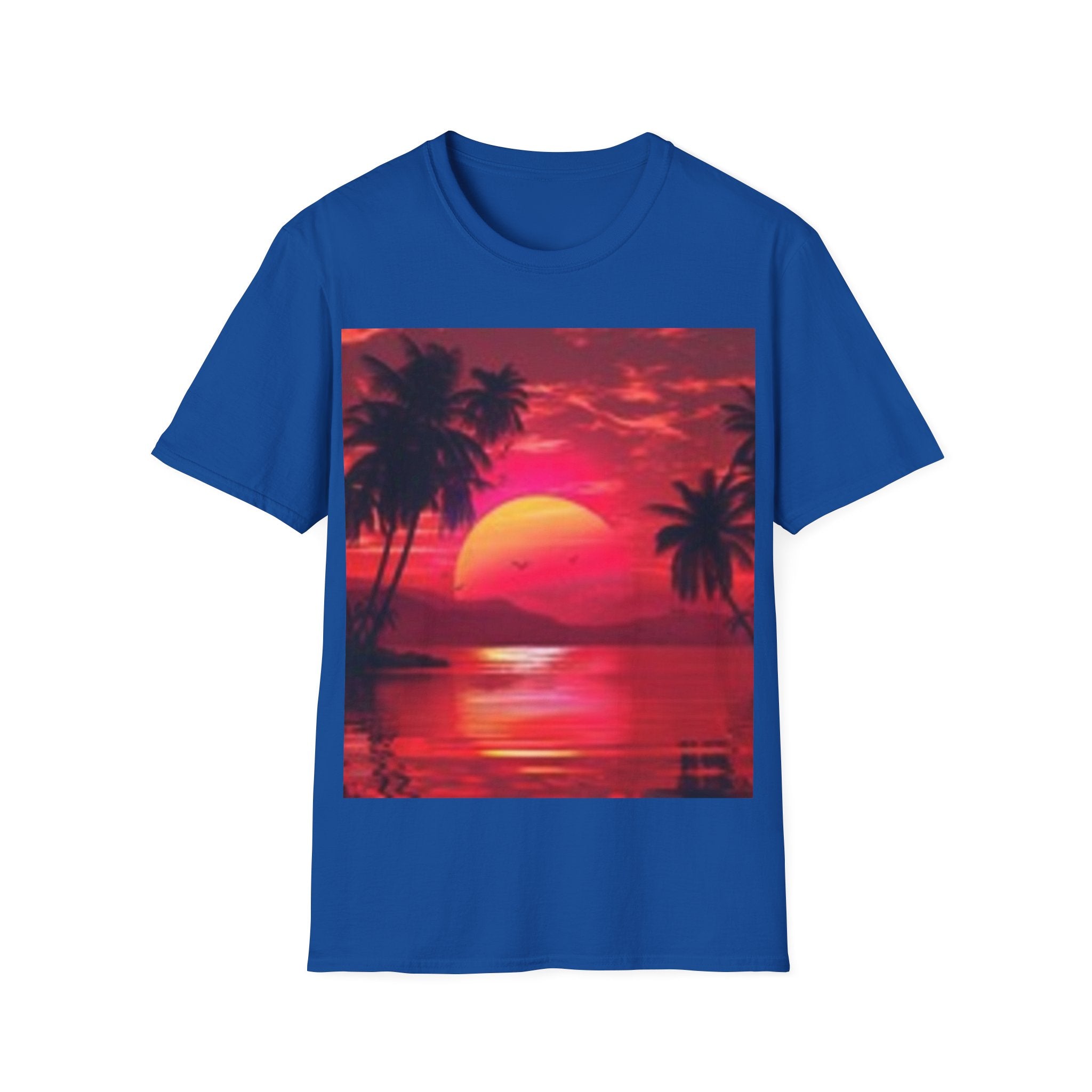 Retro Sunset T-Shirt — Tropical Palm Beach Sunset Graphic