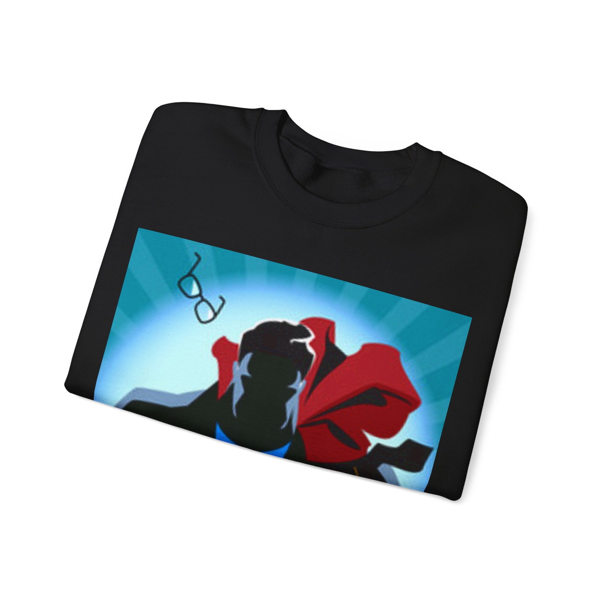 Superhero Fighting for America Crewneck Sweatshirt — Cape & Shield Graphic