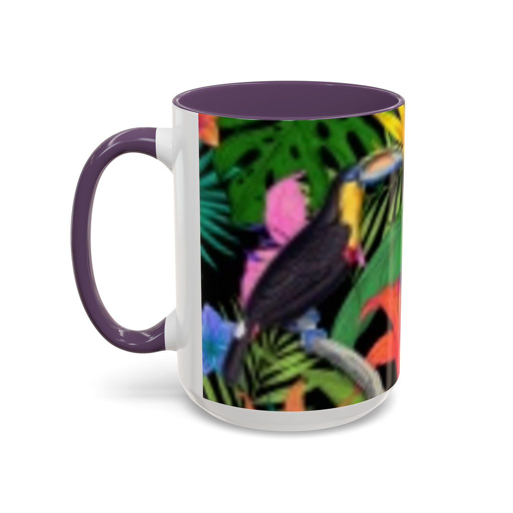Tropical Floral Coffee Mug — Colorful Paradise Accent Mug (11/15 oz)