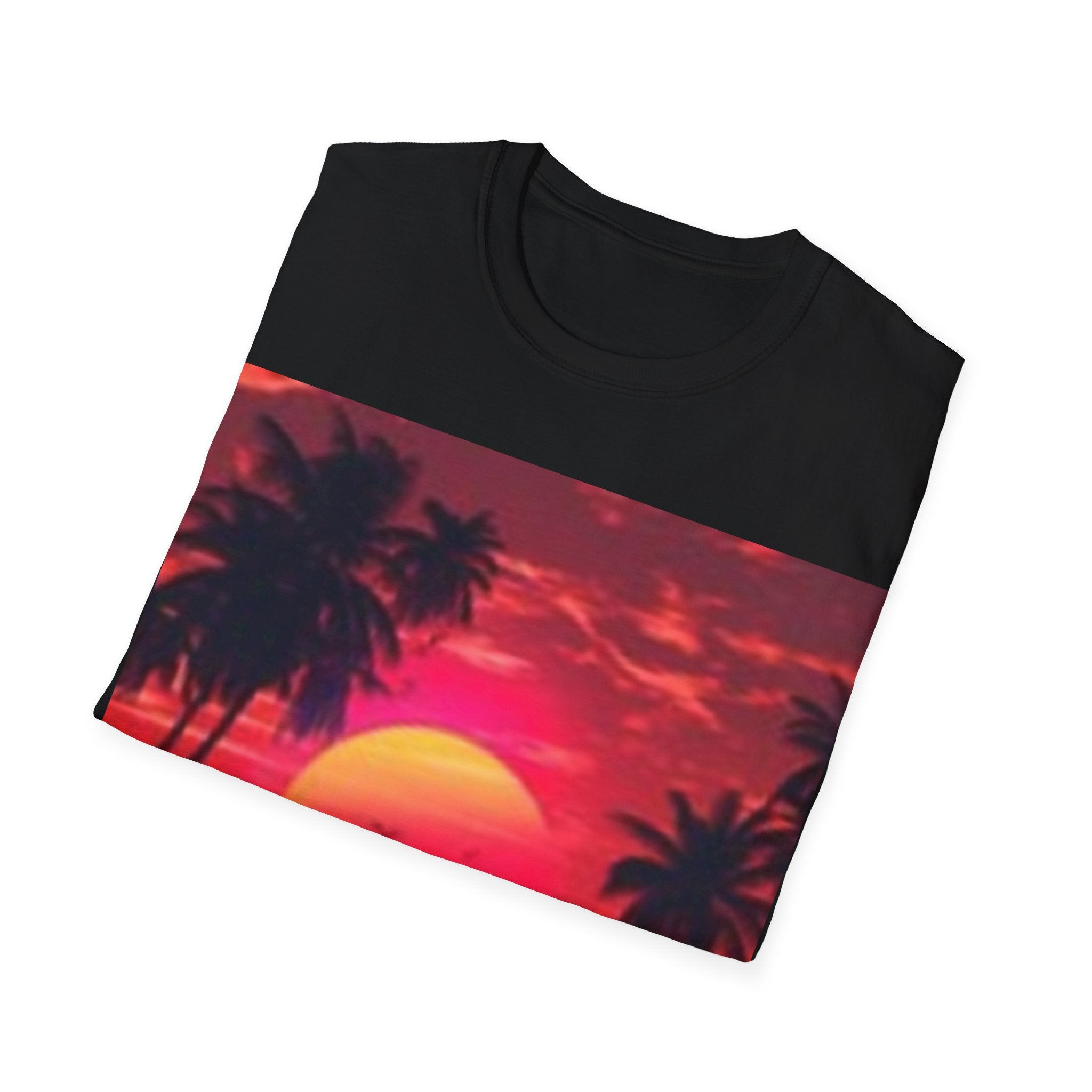 Retro Sunset T-Shirt — Tropical Palm Beach Sunset Graphic