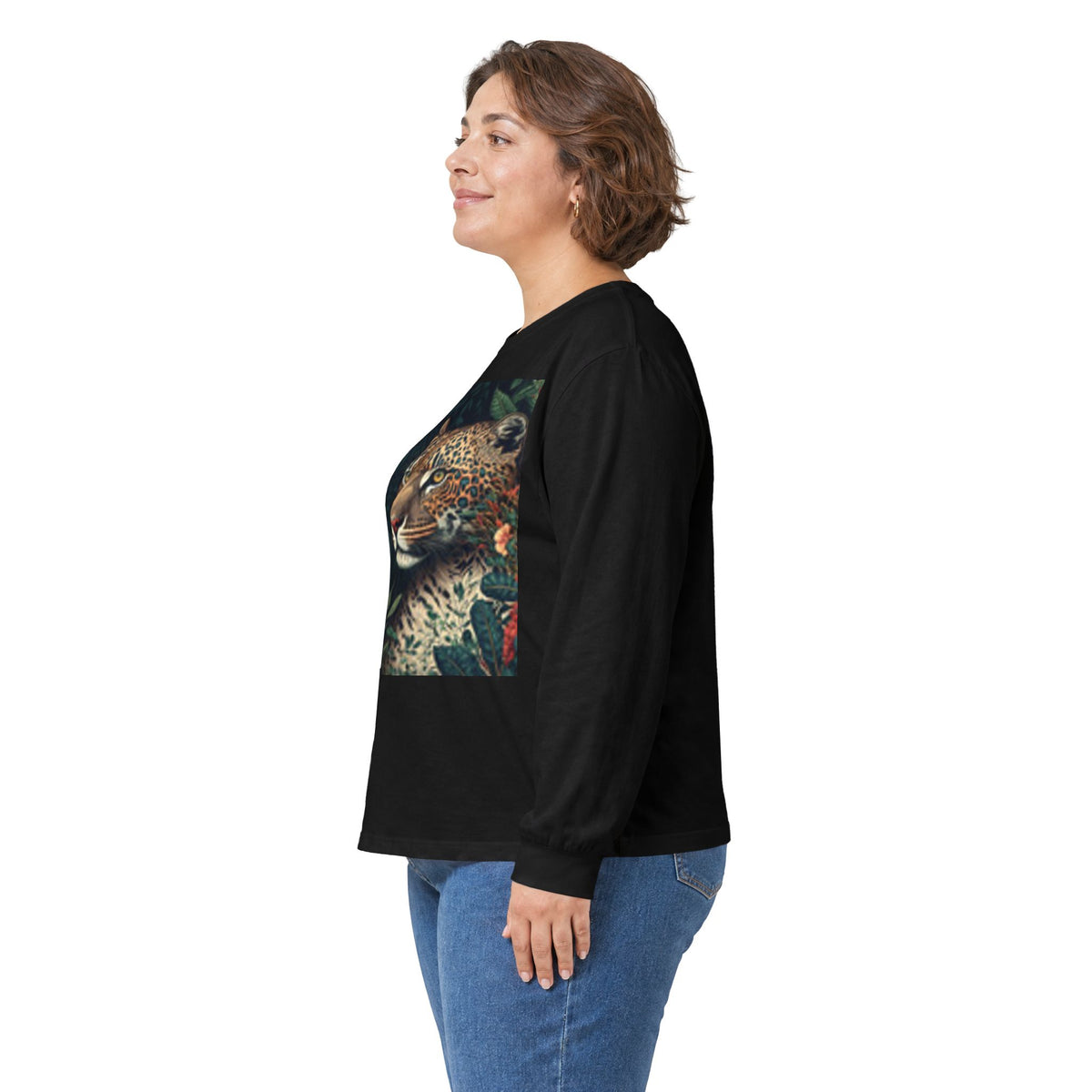 Leopard Jungle Floral Long Sleeve Tee