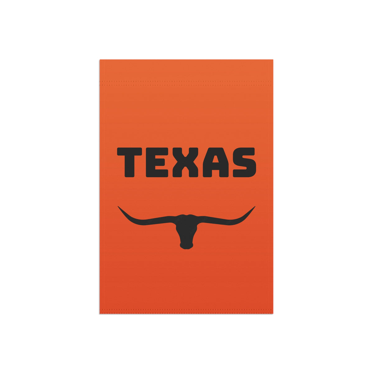 Texas~Longhorn Silhouette Garden Flag - Orange Decorative House Banner