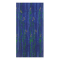 Floral Stripe Cotton Towel — Blue Botanical Beach & Bath Towel