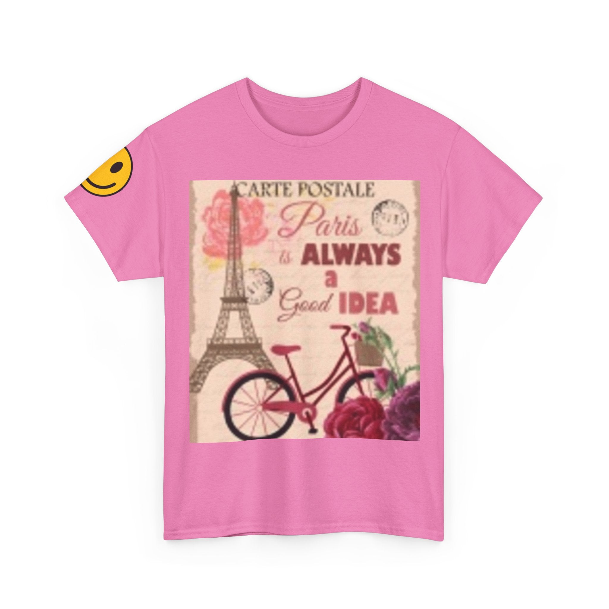 Paris Vintage Bicycle Tee — "Paris is Always a Good Idea" Graphic T-Shirt