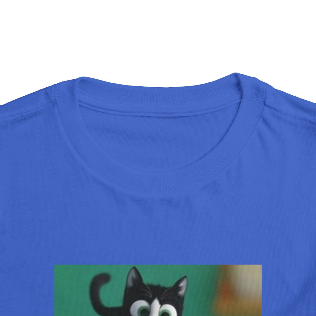 Toddler Tee — Playful Kitten and Fishbowl Graphic