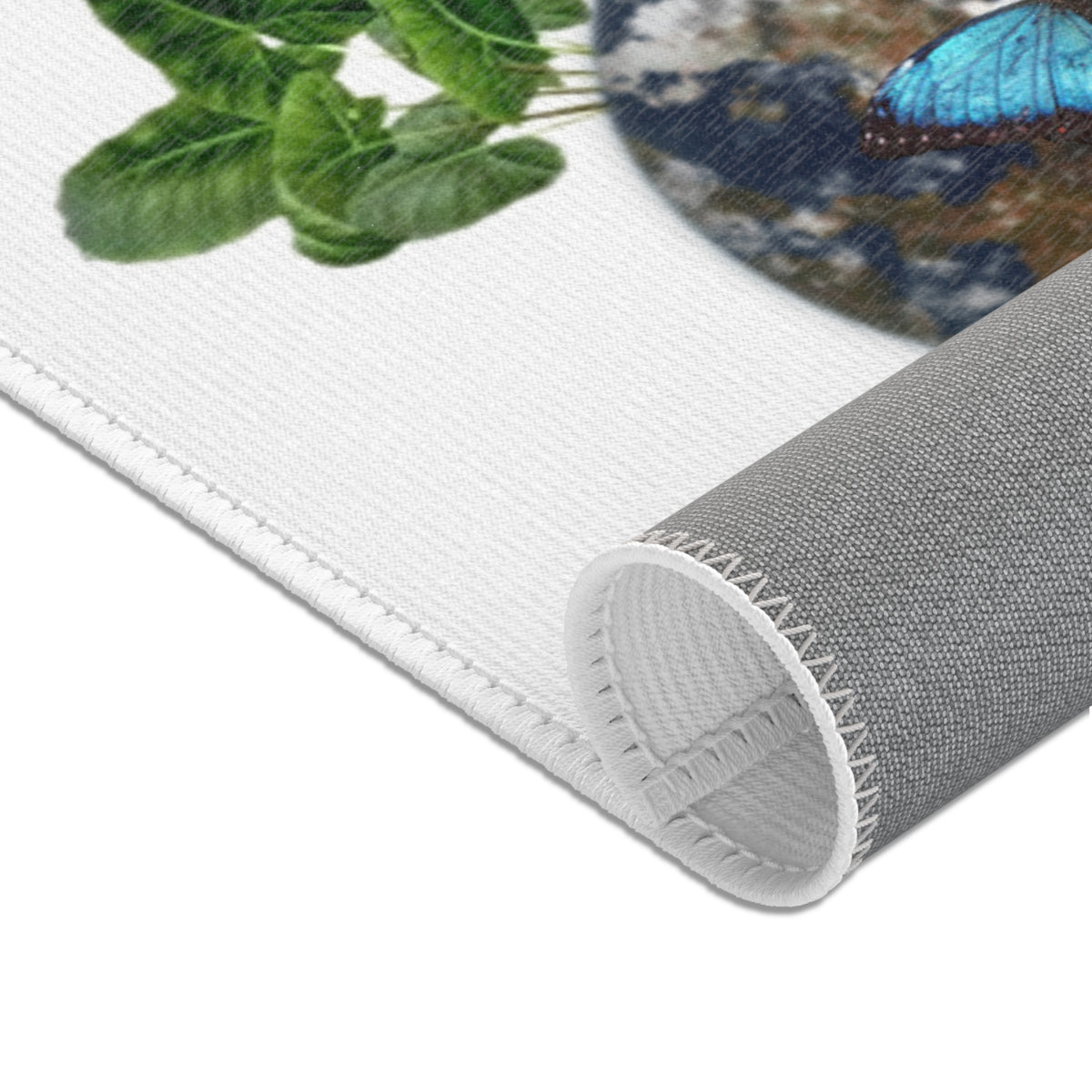 Earth Day & Earth Facts  Butterfly Planet Leaves Area Rug