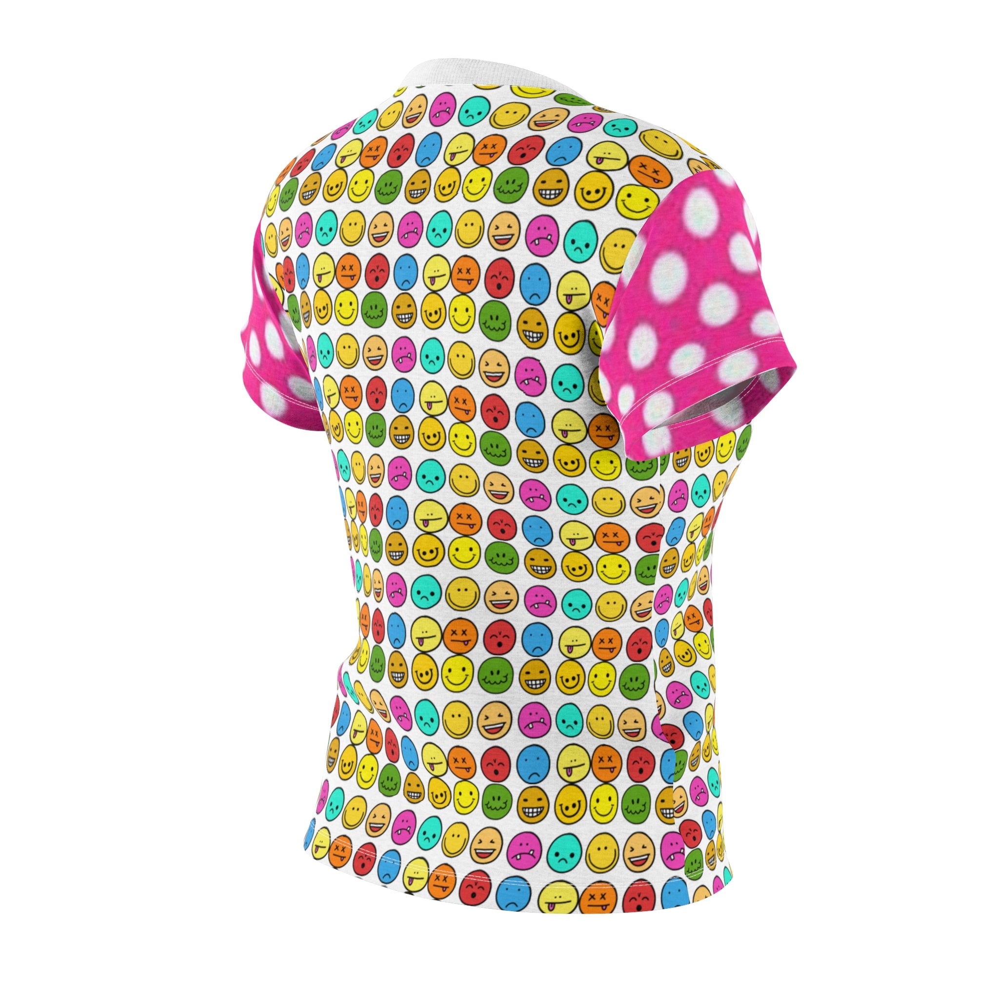 Women's Emoji T-shirt— Colorful Smiley All-Over Print Shirt