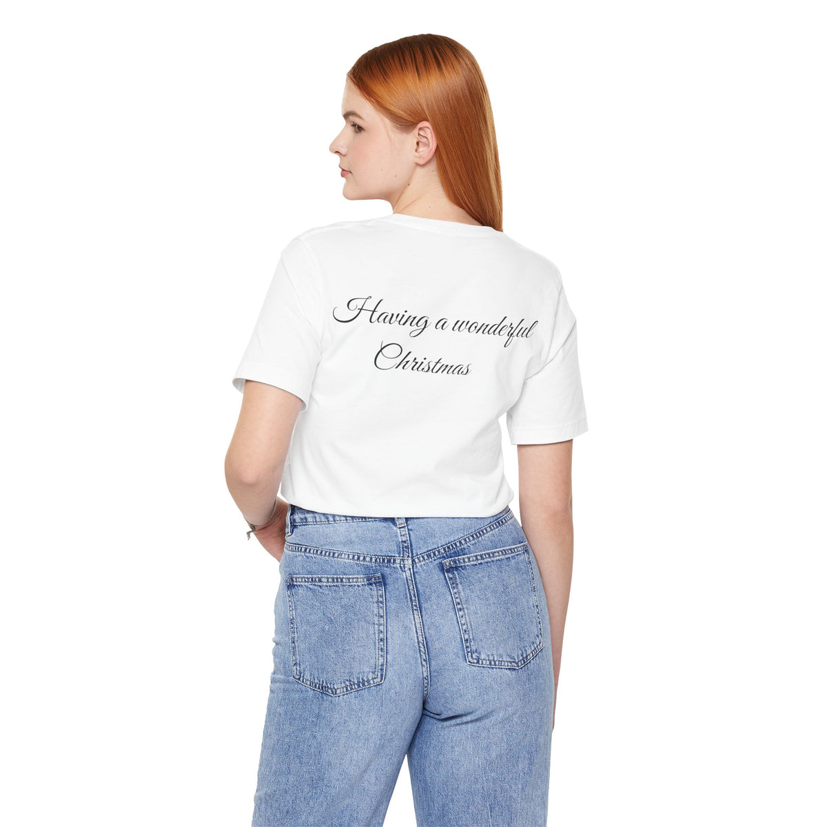 Christmas Tree Vintage Scene Tee — Holiday Village Carriage Design