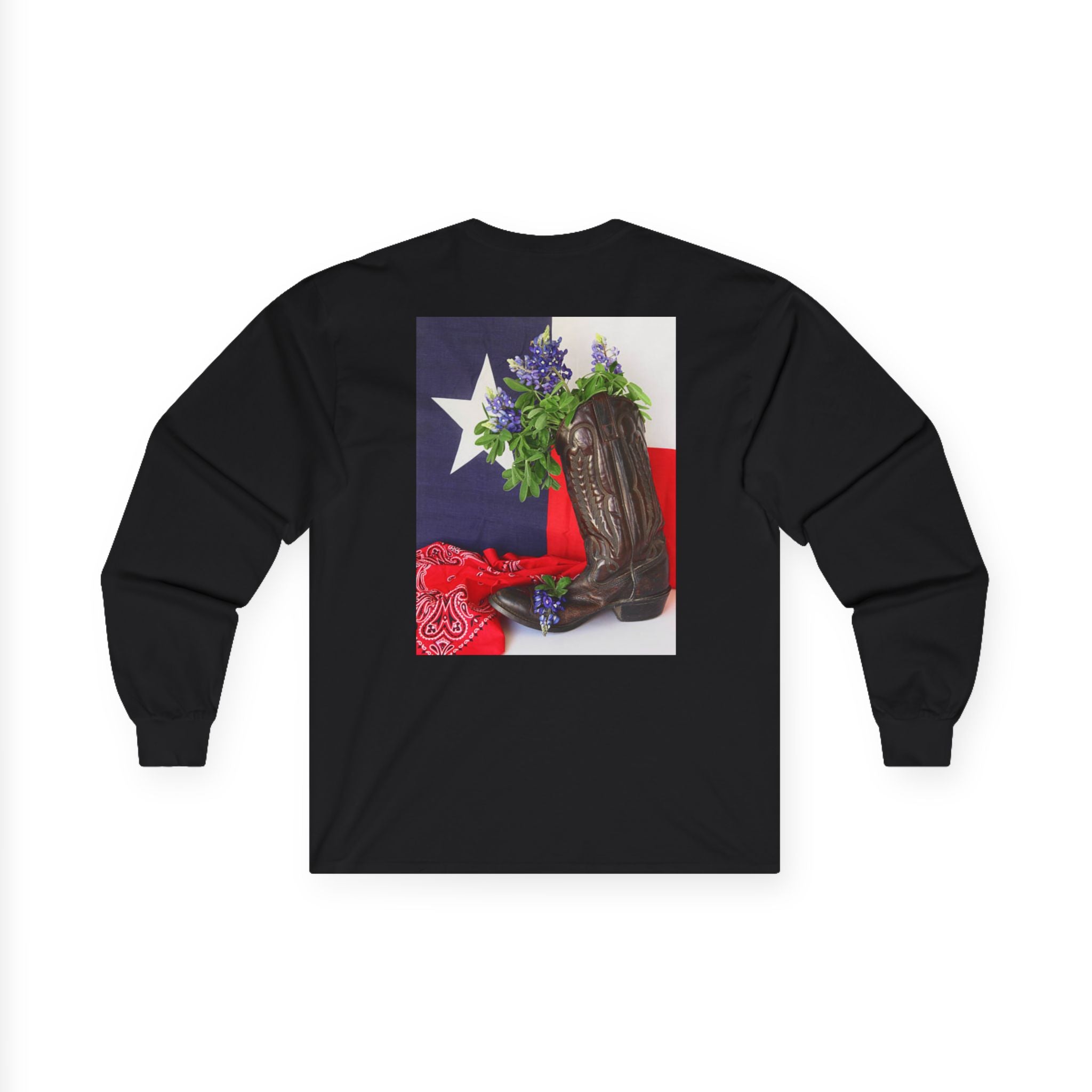Texas Love Long Sleeve Tee — Western Cowboy Boots & State Pride Shirt