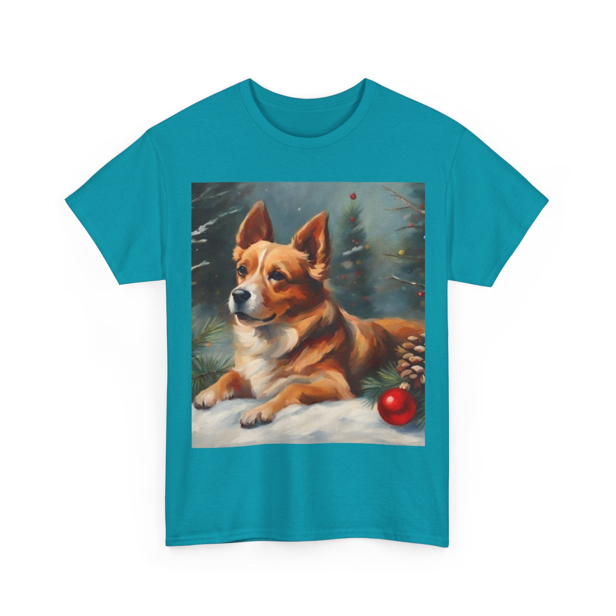 Corgi Christmas Tee — Festive Holiday Dog Shirt with Ornament